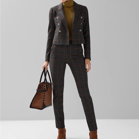WHBM® Studio Cropped Blazer and matching Slim Ankle Elle Pants - Picture 1 of 17
